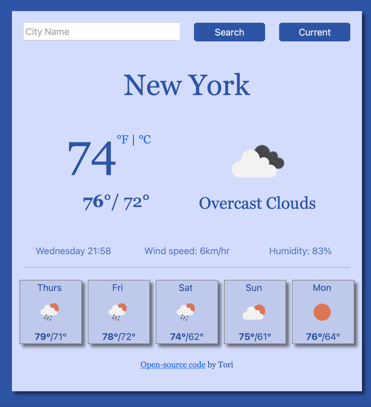 weather app